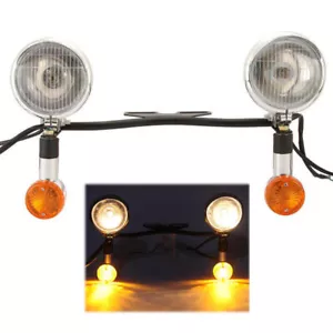 Passing Turn Signal Light Bar Spot Kit For Yamaha V Star 650 XVS650A Classic - Picture 1 of 10