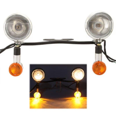 Passing Turn Signal Light Bar Spot  Kit For  Yamaha V Star 650 XVS650A Classic - Image 1 of 4