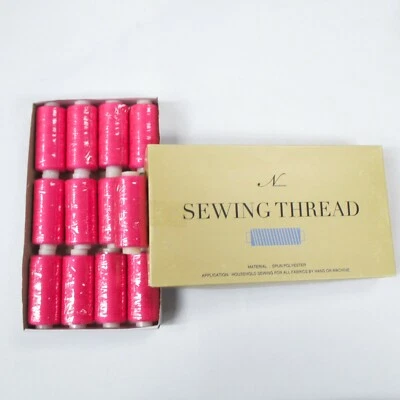Perial Co Hot Pink Polyester Sewing Thread Pack of 12 for Sewing  - Image 1 of 3