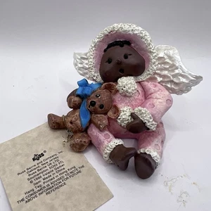 NWT Russ Pink Angel Little Bits Figurine W/ Teddy Bear 2x3” - Picture 1 of 9