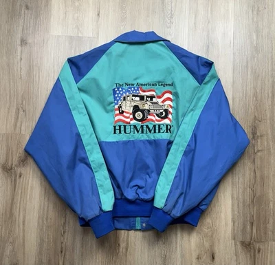 Vintage Hummer AM General Windbreaker Jacket Men’s 2XL Color Block Embroidery - Image 1 of 4
