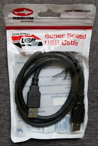 Reekin Super Speed USB 3.0 auf USB-C Kabel Male to Male 1m - Bild 1 von 2