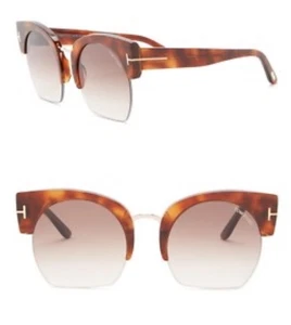 Gafas de sol Tom Ford FT0552W Savannah Clubmaster Havana marco marrón Len TF 552 53 - Imagen 1 de 2