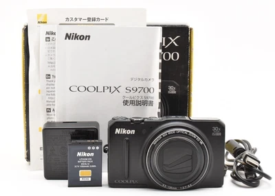 [Near MINT in Box] Nikon COOLPIX S9700 Black 16.0MP Compact Digital Camera JAPAN - Image 1 of 4