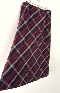 Penny schlichter Rock Damen Wollmischung Schottenmuster Maxi gefüttert kariert Vintage 16 L - Bild 1 von 10