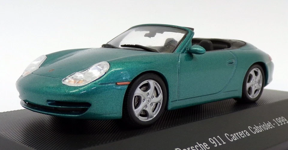 Atlas Editions escala 1/43 7 114 017 - 1999 Porsche 911 Carrera - verde met - Imagem 1 de 4