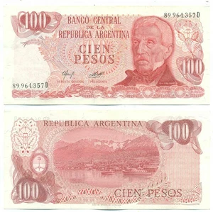 ARGENTINA NOTE 100 PESOS (1978) CAMPS-DIZ SUFFIX D B# 2409a P 302b XF - Picture 1 of 1