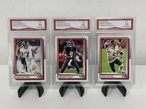 2025 Panini Donruss Michael Penix Jr. London & Bijan Robinson Falcons 3 Card Set - Bild 1 von 7
