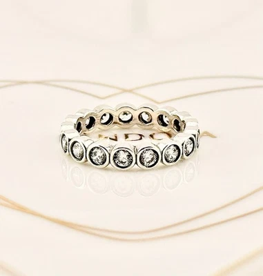 100% Geniune Authentic Pandora Alluring Brilliant Eternity Ring 190942CZ-48 Rare - Image 1 of 4