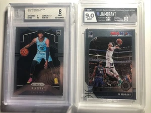 Ja Morant 2019-20 Panini Prizm ROOKIE RC BGS 8 + HOOPS PREM HGA 9 - Picture 1 of 3