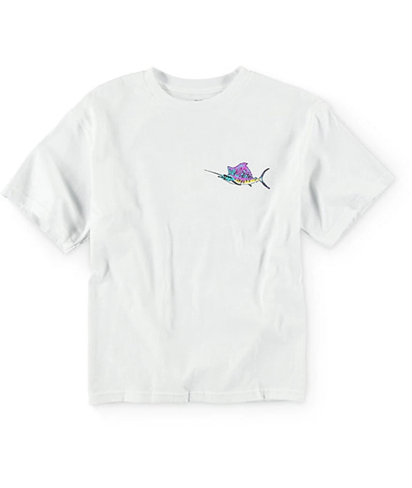 Camiseta Neff Enganchada Manga Corta Niños Jóvenes Mediana Blanca  Foto 1 de 2