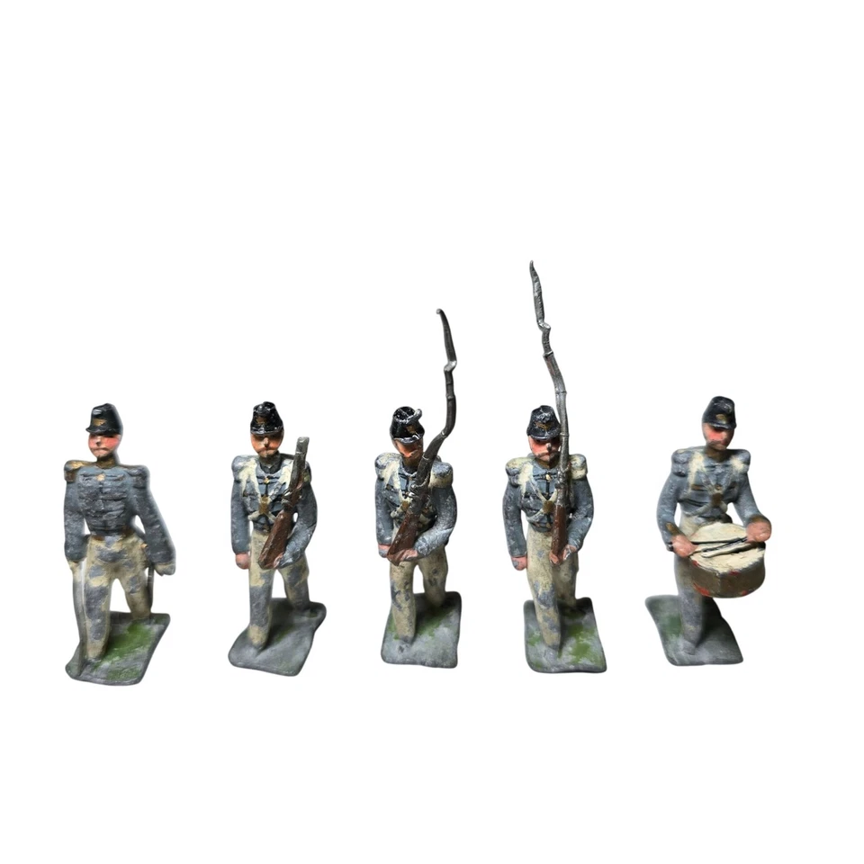 Antiguo Heyde Juguete Soldados EE. UU. West Point Cadetes De Colección Oficial Alemán Marchando Foto 1 de 4