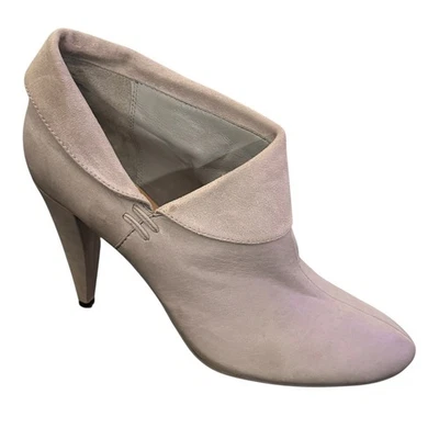 COACH Annika Soft Leather Gray Suede Ankle Booties Size 11 B Heels Pointed Toe - Image 1 of 4