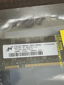 128 MB Micron MTBLSDT1664AG-13EG3, PC133U-222-542-Z - Picture 1 of 3