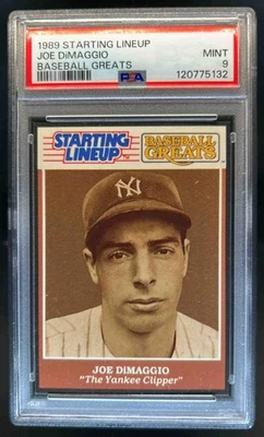 1989 Starting Lineup Joe DiMaggio Baseball Greats Yankee Clipper PSA 9 MINT - Image 1 of 2