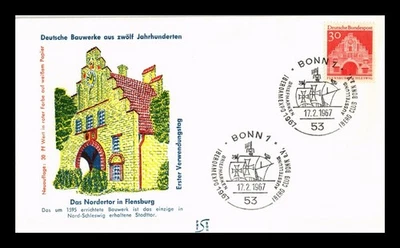 Dr Jim Stamps Germany Flensburg Das Nordertor 12 Centuries German Buildings FDC - Image 1 of 2