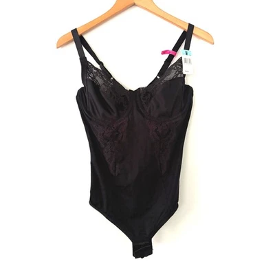 Nuevo con etiquetas Body Maidenform 36C Negro Encaje Recortado Una Pieza Lencería Prendas moldeadoras Foto 1 de 4