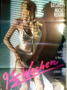 9 1/2 Wochen - Kim Basinger - Mickey Rourke - Filmposter A1 84x60cm gefaltet - Picture 1 of 1