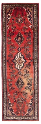 Vintage Hand-knotted Runner Rug 4'4" x 14'11" Traditional Oriental Wool Carpet - Image 1 of 4