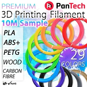 10M PanTech 3D Printing Sample Filament PLA PETG ABS + WOOD Carbon Fibre printer - Picture 1 of 65