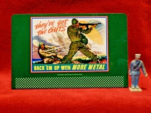 WWII "GUTS n METAL" PROPAGANDA #122G __TINPLATE BILLBOARD  O/S SCALE - Picture 1 of 3