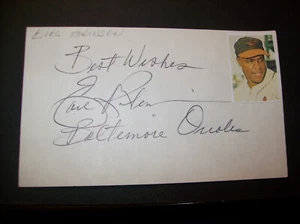 Earl Robinson (1936-2014) signed 3x5 - Picture 1 of 1