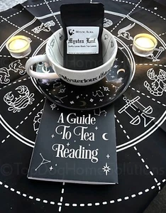 Gypsy Fortune Telling Tea Cup & Saucer Tea Leaf Reading Set Inc Tea leaves Gift - Picture 1 of 8