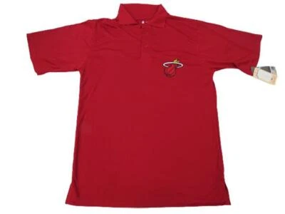 New Miami Heat Mens Big & Tall Sizes Majestic Red Polo Shirt $35 - Image 1 of 4