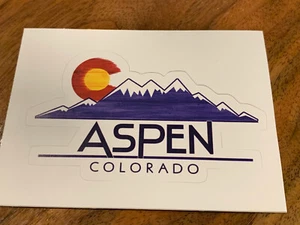Aspen Colorado Aufkleber Sticker Ski Skifahren Wandern Snowboard Berge 4" x 2,3" - Bild 1 von 3