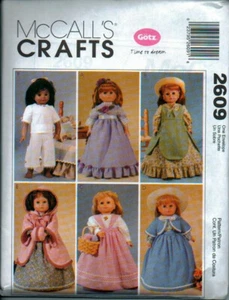 McCalls 2609 Puppenkleidung für 18 Zoll Puppenmuster passt American Girl OOP - Bild 1 von 2