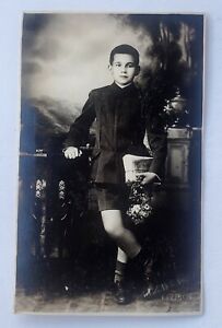 Superb Vintage Photo Portrait of Romanian Boy - Mihail G. Ioan T. Magurele