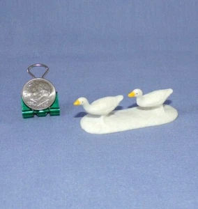 Miniature Dollhouse Farm Animal Goose Geese Bird Figurine Plastic Toy .75"  - Picture 1 of 2