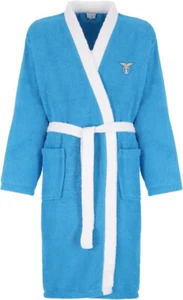 SS Lazio Accappatoio Ufficiale Spugna Cotone Colore Azzurro Taglie Adulto - Picture 1 of 3