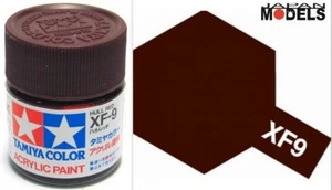 Acrylic Paint - Colore Acrilico 10ml XF-9 XF9 HULL RED 81709 Tamiya New - Imagen 1 de 1