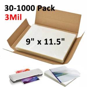 Sacchetti laminazione termica trasparente 9" x 11,5" formato lettera fogli laminatore 3 mil - Foto 1 di 4