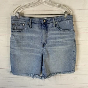 Madewell Womens High Rise Denim Mid Length Shorts Sz 32 Blue ACTUAL-36x6 - Picture 1 of 14