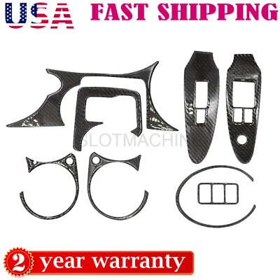 Cubierta decorativa completa interior de fibra de carbono 8 piezas para Nissan 370Z 2009-2020 Foto 1 de 4