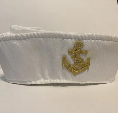 Sombrero náutico ancla blanco/dorado California Costumes para mujer, OS Foto 1 de 3