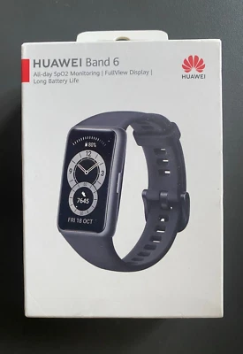 Huawei Band 6 Fitness Tracker - Graphite Black All Day SpO2 Monitoring (INC VAT) - Image 1 of 2