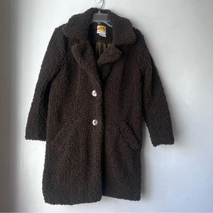 C&C California Dark Brown Sherpa Teddy Coat M - Picture 1 of 3