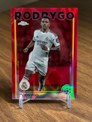 Rodrygo 2024 2024-25 Topps Chrome UEFA UCC #48 Red Lava Refractor /5 - Image 1 of 2
