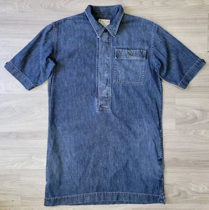Polo Ralph Lauren Dress Women's M Denim Shift Short Sleeve Button Down Pockets - Picture 1 of 12