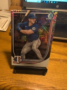 2025 Bowman Chrome - Wyatt Langford #36 Mojo Refractor - Picture 1 of 1