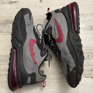Nike Men Air Max 270 React Alabama Houndstooth Shoes Gray Black Noble Red Sz 15 - Picture 1 of 13