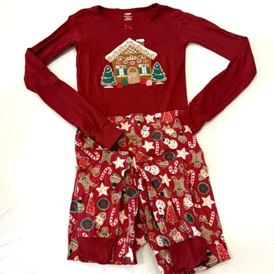 Conjunto de Pijama Gymboree Gymmies Gingerbread Candy Bengalas Manga Longa Meninas Tamanho 12 Vermelho - Imagem 1 de 4