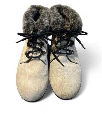 Mujeres Cobbie Cuddlers Marrón Tostado Superior Cuero Invierno Botines Encaje Talla 10W Foto 1 de 4