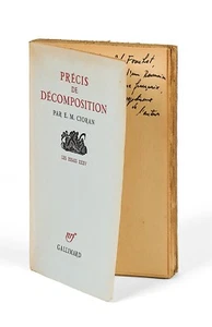 CIORAN - Précis de décomposition | ÉO | Envoi signé Max-Pol Fouchet | 1949 - Picture 1 of 2
