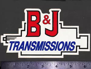 B & J Transmissions - Original Vintage 1970's 80's Racing Decal/Sticker - Picture 1 of 1