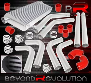 3.0"Inlet Fmic Front Mount Intercooler + 75mm Turbo Aluminum Pipes Piping Kit - Picture 1 of 1