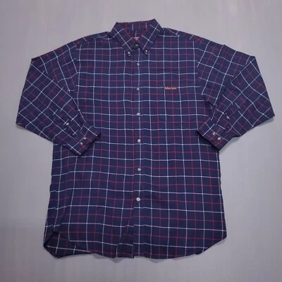 VTG Marlboro Classics Shirt Mens M Blue Red Graph Check Light Flannel Button Up - Image 1 of 4